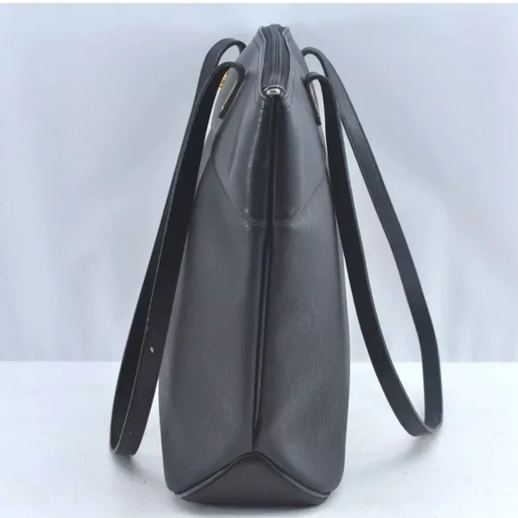 Authentic Christian Dior Honeycomb Shoulder Tote Bag PVC Leather Black - Picture 6 of 13